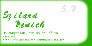 szilard menich business card